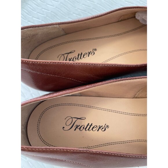 Trotters Oxfords Size 12 Narrow Woven Leather Brown Lace Up Comfortable Formal - Picture 5 of 10